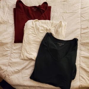 Bundle of Ava and Viv scoop neck long sleeves
